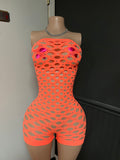 Temptation Rhinestone Cutout Romper