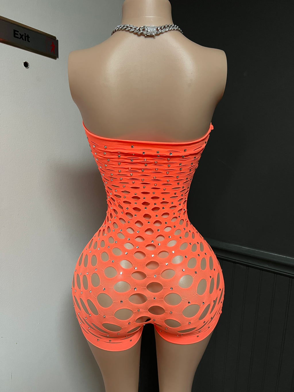 Temptation Rhinestone Cutout Romper