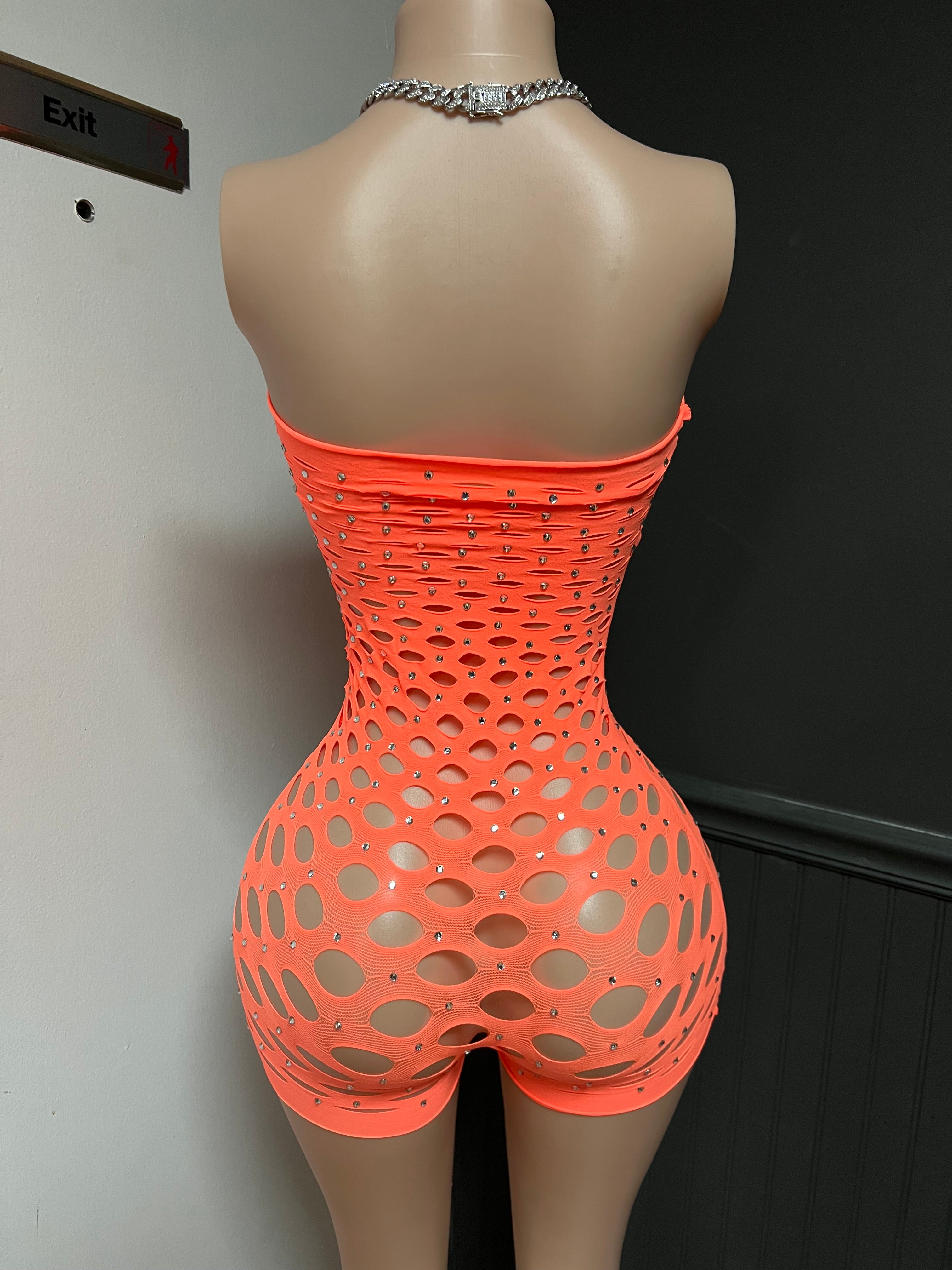 Temptation Rhinestone Cutout Romper